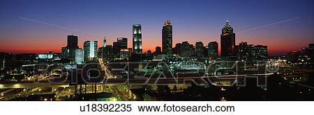 This is the skyline after the 1996 Olympics. It is the view at dusk. View Large Photo Image Stock Photography - This is the skyline after the 1996 Olympics. It is the view at dusk.. Fotosearch