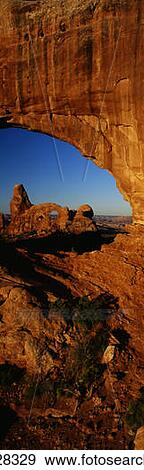 Stock Photo - Turret Arch through North Window, Arches National Park, Utah. Fotosearch