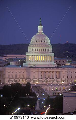 United States Capitol Building at Dusk, Washington, D. C. View Large Photo Image Stock Image - United States Capitol Building at Dusk, Washington, D. C.. Fotosearch