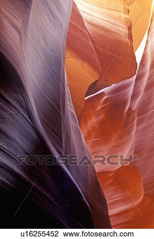Stock Image - View of Antelope “Slot” Canyon in Page, Arizona. Fotosearch