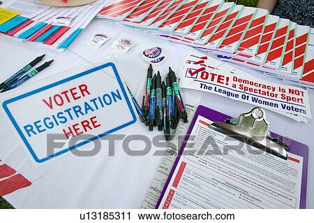 Voter registration forms View Large Photo Image Stock Image - Voter registration forms. Fotosearch