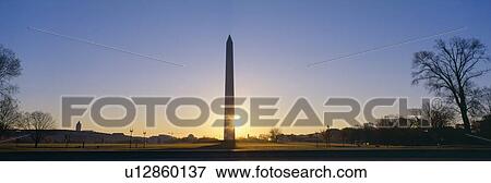 Stock Photo - Washington Monument at sunrise, Washington DC. Fotosearch