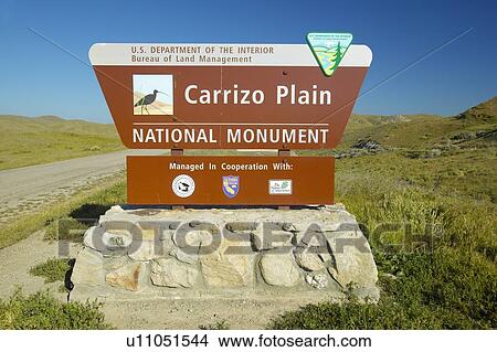 Picture - Welcome sign to Carrizo National Monument. Fotosearch