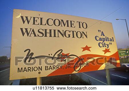 Welcome to District of Columbia Sign View Large Photo Image Stock Photography - Welcome to District of Columbia Sign. Fotosearch