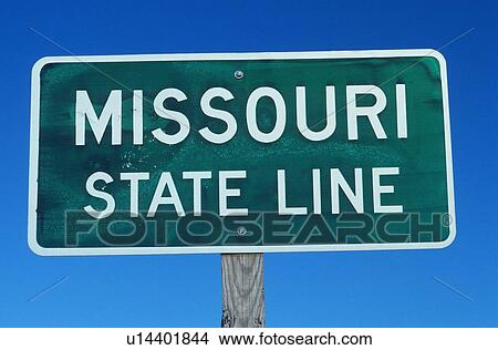 Picture - Welcome to Missouri Sign. Fotosearch
