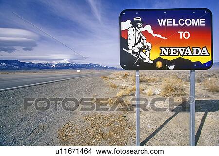 Welcome to Nevada Sign View Large Photo Image Picture - Welcome to Nevada Sign. Fotosearch