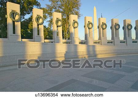 Picture - Wreaths at the U. S. World War II Memorial, Washington D. C. . Fotosearch