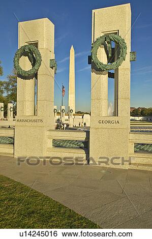 Wreaths at the U. S. World War II Memorial, Washington D. C. View Large Photo Image Stock Photograph - Wreaths at the U. S. World War II Memorial, Washington D. C. . Fotosearch