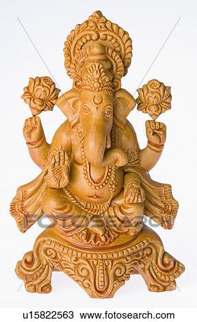 Stock Image - Close-up of a Ganesha idol. Fotosearch