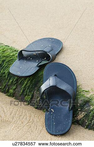 Close-up of a pair of flip-flops View Large Photo Image Stock Photo - Close-up of a pair of flip-flops. Fotosearch