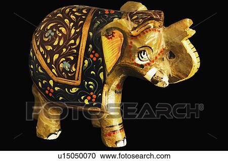 Stock Image - Close-up of an elephant figurine. Fotosearch