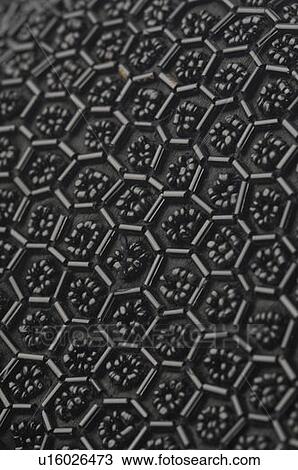 Stock Image - Close-up of beads on a fabric. Fotosearch