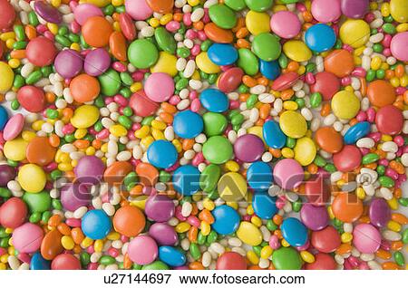 Stock Photo - Close-up of candies and jellybeans. Fotosearch