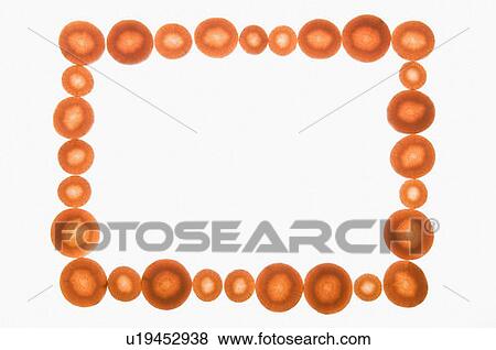 Stock Photo - Close-up of carrot slices in shape of a rectangle. Fotosearch