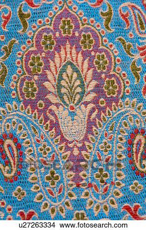 Picture - Close-up of embroidery on a fabric. Fotosearch