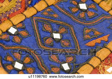 Stock Image - Close-up of embroidery on a fabric. Fotosearch