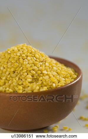 Close-up of fried Split Green grams in a bowl View Large Photo Image Stock Image - Close-up of fried Split Green grams in a bowl. Fotosearch
