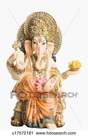 Close-up of the statue of God Ganesha View Large Photo Image Stock Image - Close-up of the statue of God Ganesha. Fotosearch