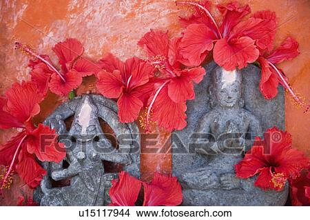 Picture - Close-up of two statues. Fotosearch