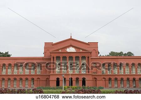 Facade of a building, High Court, Bangalore, Karnataka, India View Large Photo Image Stock Photo - Facade of a building, High Court, Bangalore, Karnataka, India. Fotosearch