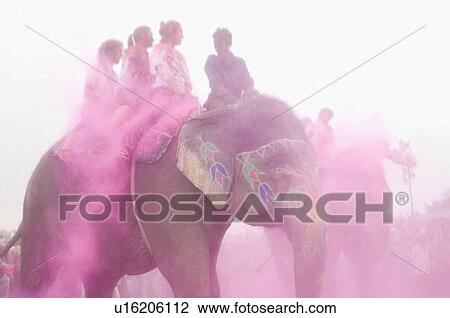 Group of people riding elephants, Elephant Festival, Jaipur, Rajasthan, India View Large Photo Image Stock Image - Group of people riding elephants, Elephant Festival, Jaipur, Rajasthan, India. Fotosearch