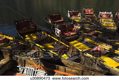 High angle view of boats in a lake View Large Photo Image Stock Image - High angle view of boats in a lake. Fotosearch