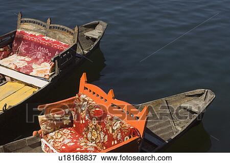 High angle view of boats in a lake View Large Photo Image Stock Photo - High angle view of boats in a lake. Fotosearch