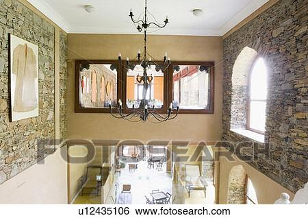 High angle view of interiors of a room View Large Photo Image Stock Photograph - High angle view of interiors of a room. Fotosearch