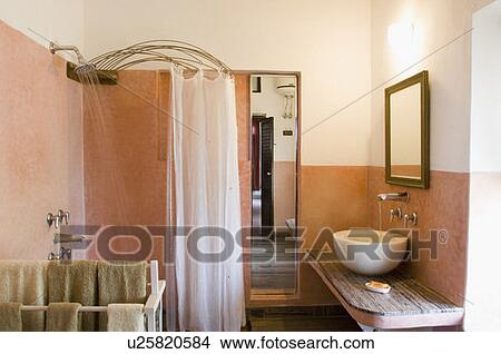 Picture - Interiors of a domestic bathroom. Fotosearch
