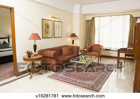 Stock Image - Interiors of a living room. Fotosearch