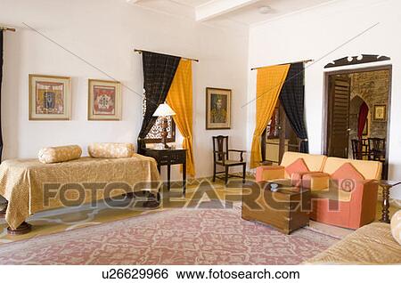 Stock Photograph - Interiors of a living room. Fotosearch