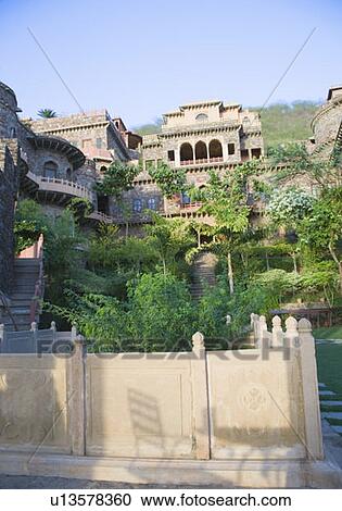 Low angle view of a fort, Neemrana Fort Palace, Neemrana, Alwar, Rajasthan, India View Large Photo Image Stock Image - Low angle view of a fort, Neemrana Fort Palace, Neemrana, Alwar, Rajasthan, India. Fotosearch