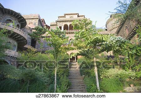 Stock Photo - Low angle view of a fort, Neemrana Fort Palace, Neemrana, Alwar, Rajasthan, India. Fotosearch