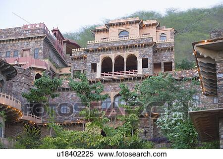 Low angle view of a fort, Neemrana Fort Palace, Neemrana, Alwar, Rajasthan, India View Large Photo Image Stock Photography - Low angle view of a fort, Neemrana Fort Palace, Neemrana, Alwar, Rajasthan, India. Fotosearch