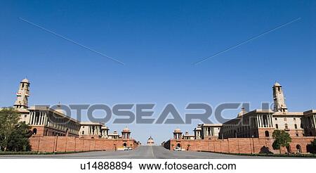 Low angle view of a government building, Rashtrapati Bhavan, New Delhi, India View Large Photo Image Picture - Low angle view of a government building, Rashtrapati Bhavan, New Delhi, India. Fotosearch
