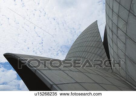 Stock Photography - Low angle view of a temple, Lotus Temple, New Delhi, India. Fotosearch