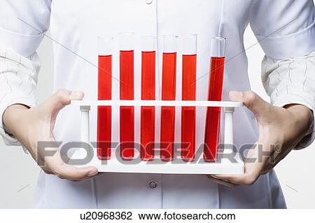 Mid section view of a female lab technician holding a test tube rack View Large Photo Image Stock Image - Mid section view of a female lab technician holding a test tube rack. Fotosearch