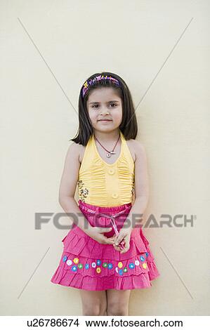 Picture - Portrait of a girl smiling. Fotosearch