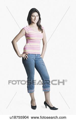 Portrait of a young woman smiling View Large Photo Image Picture - Portrait of a young woman smiling. Fotosearch