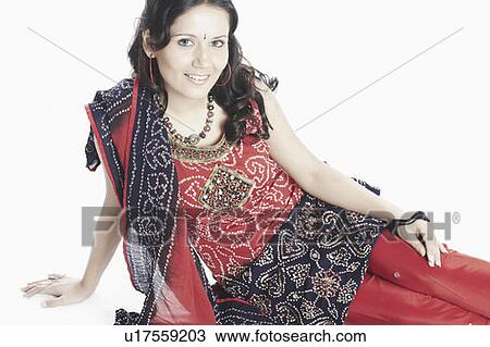 Stock Image - Portrait of a young woman. Fotosearch