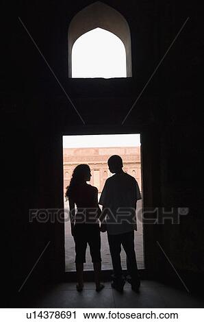 Silhouette of a couple standing together, Taj Mahal, Agra, Uttar Pradesh, India View Large Photo Image Stock Image - Silhouette of a couple standing together, Taj Mahal, Agra, Uttar Pradesh, India. Fotosearch