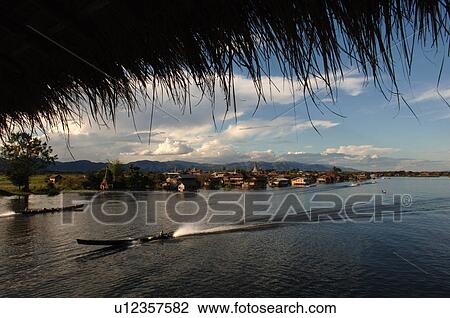 Boat on Inle Lake View Large Photo Image Stock Image - Boat on Inle Lake. Fotosearch