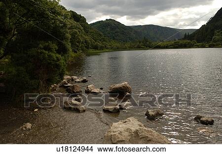 Ireland - Valley of the Two Lakes Glendalough View Large Photo Image Picture - Ireland - Valley of the Two Lakes Glendalough. Fotosearch