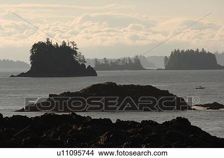 Broken Islands at sunrise, Pacific Rim National Park, Vancouver Island, Canada View Large Photo Image Picture - Broken Islands at sunrise, Pacific Rim National Park, Vancouver Island, Canada. Fotosearch