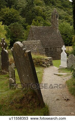 Stock Image - Cemetery Path. Fotosearch