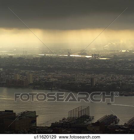 Stock Photo - Aerial view from Empire State Building, New York City. Fotosearch