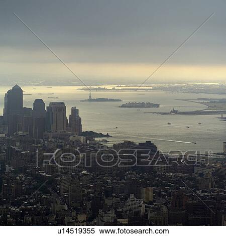 Aerial view from Empire State Building, New York City View Large Photo Image Stock Photography - Aerial view from Empire State Building, New York City. Fotosearch
