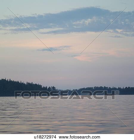 Lake of the Woods at Twilight View Large Photo Image Picture - Lake of the Woods at Twilight. Fotosearch
