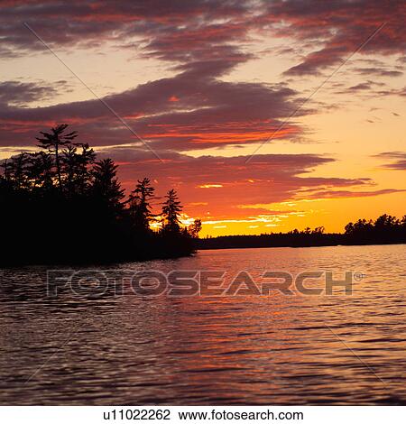Sunset on Lake of the woods, Ontario, Canada View Large Photo Image Stock Image - Sunset on Lake of the woods, Ontario, Canada. Fotosearch