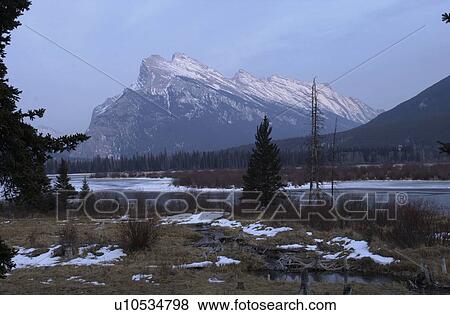 Stock Photo - Vermillion Lake, Alberta, Canada. Fotosearch